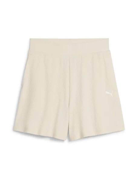 PUMA Športne hlače ESS ELEVATED off-bela bela