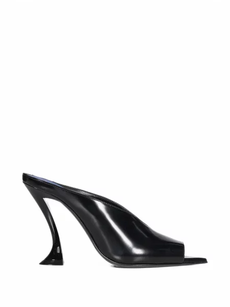 Кожени сандали Lanvin от лакирана кожа черно