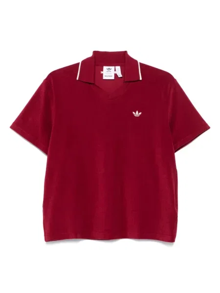 Pruhované tenisky Adidas s potiskem červené