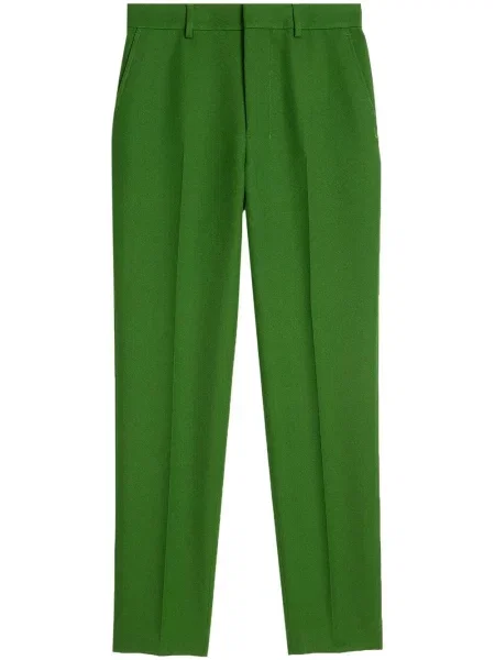 Pantaloni Ami Paris de lână verde