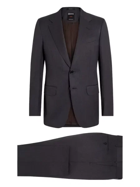 Costum Zegna de lână de costum gri