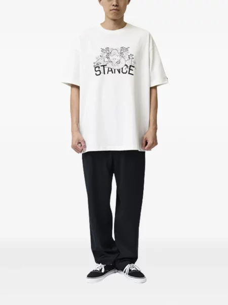 Tricou Stance cu imagine alb