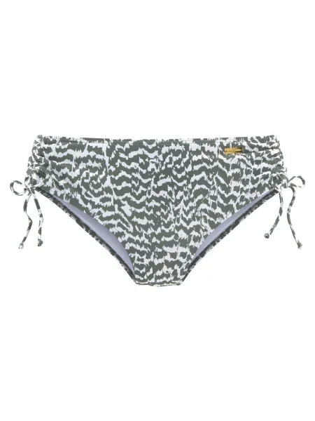 LASCANA Slip costum de baie oliv alb