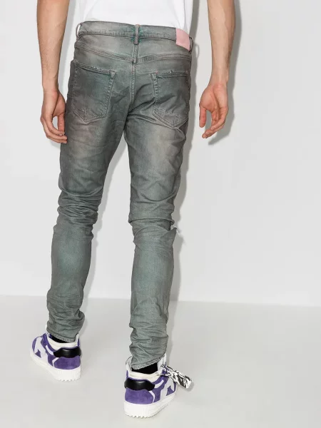 Džíny Purple Brand s oděrkami modré