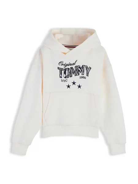 Tommy Hilfiger hanorac cu glugă pentru copii din alb