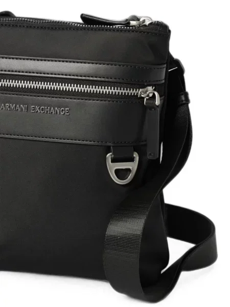Geantă Armani Exchange cu autograf negru