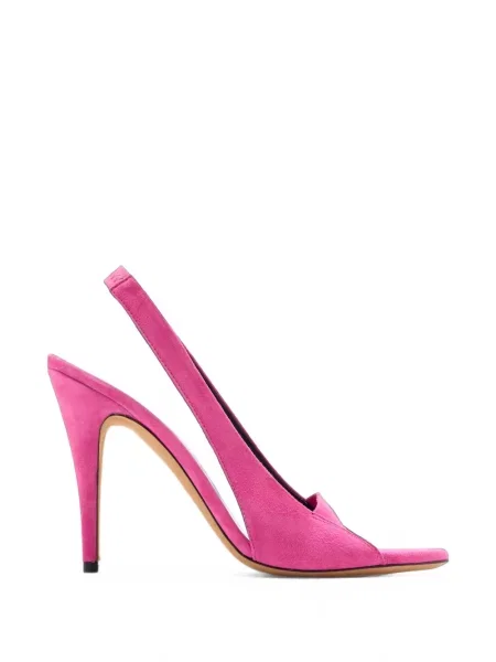 Sandale Jude din piele de căprioară slingback roz