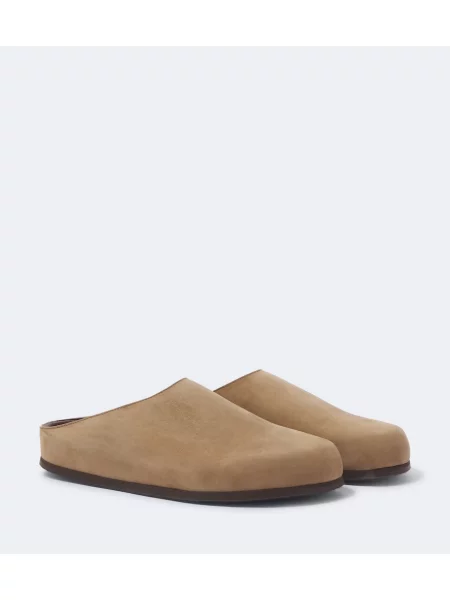 Papuci tip mules Studio Nicholson din piele bej
