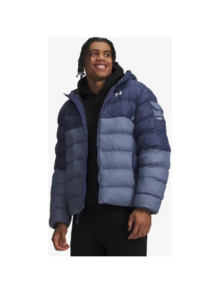 Kurtka z kapturem Under Armour Sportswear Puff granatowy S niebieska
