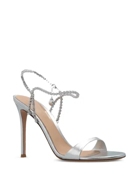 Pantofi cu toc Gianvito Rossi de cristal gri