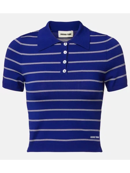 Tricou polo Shushu/tong cu dungi albastru