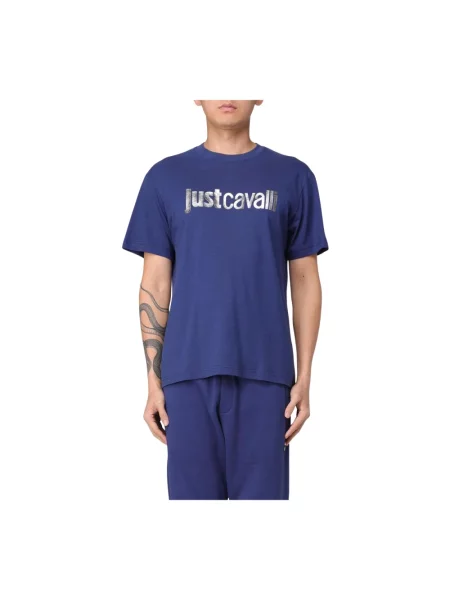 Koszulka polo Just Cavalli niebieska