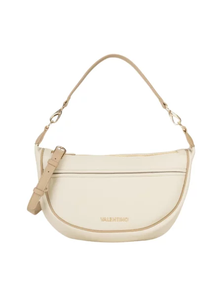 Lniana torebka Valentino By Mario Valentino beżowa