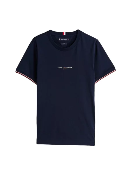 Koszulka Tommy Hilfiger Tommy Logo Tipped Tee Blue L niebieska