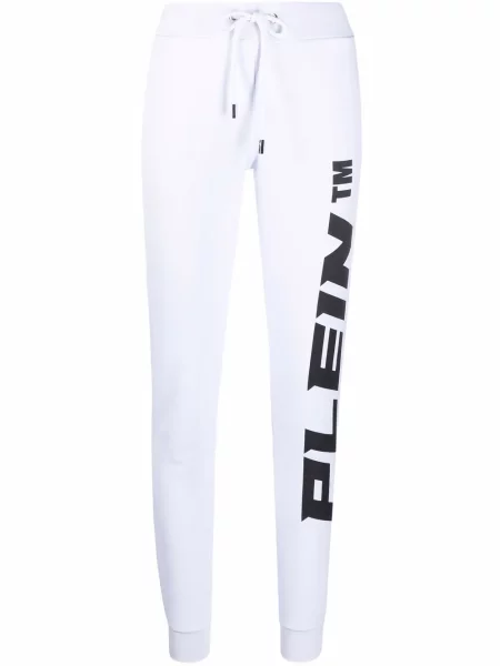 Pantaloni de jogging Philipp Plein cu imagine alb