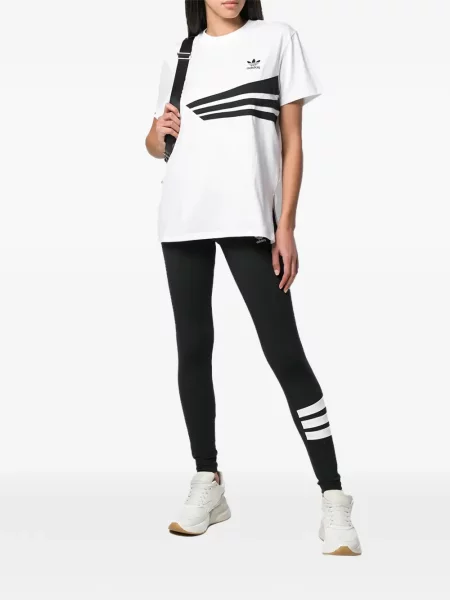 Велурен боди Adidas с принт на цветя розово