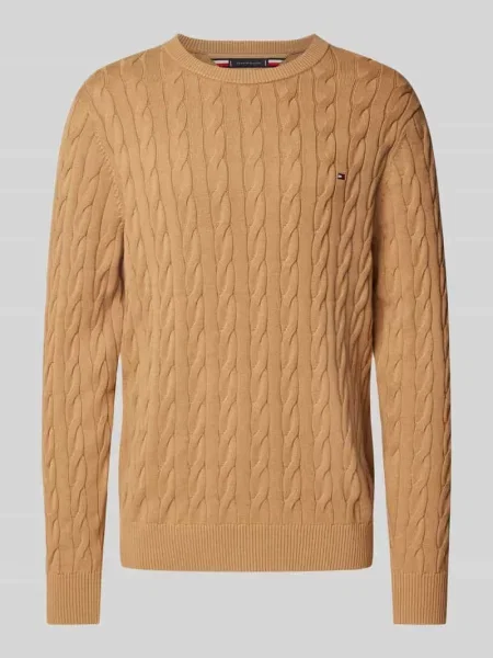 Tommy Hilfiger Sweter Beżowy brązowy
