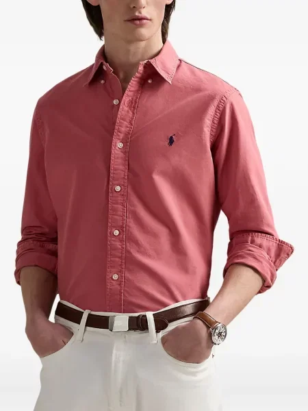 Дълго мрежеста тениска Polo Ralph Lauren с кръгло деколте зелено