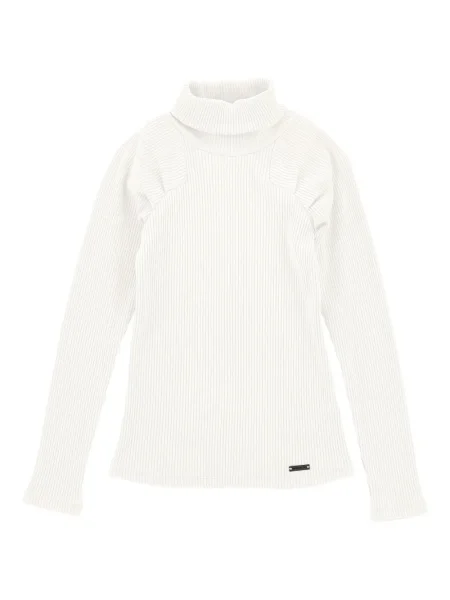 Sweter z golfem dziecięcy Monnalisa biały