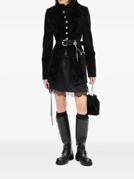 Gulerat rochie mini Ann Demeulemeester negru
