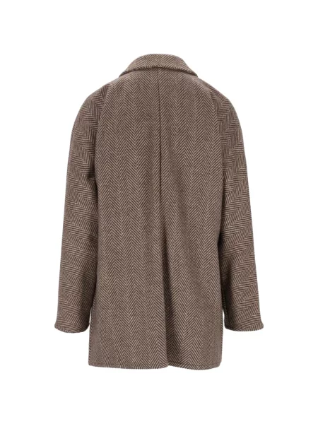 Sacou Dusan cu model herringbone maro