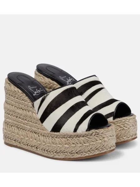 Espadrile Christian Louboutin cu imagine cu model zebră