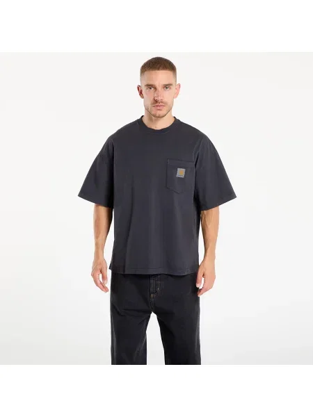 Tricou Carhartt WIP S/S Hudson Pocket T-Shirt UNISEX Black Chalk Wash XS negru