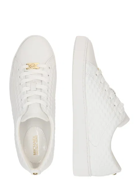 Sneakerși Michael Michael Kors cu șireturi din dantelă alb