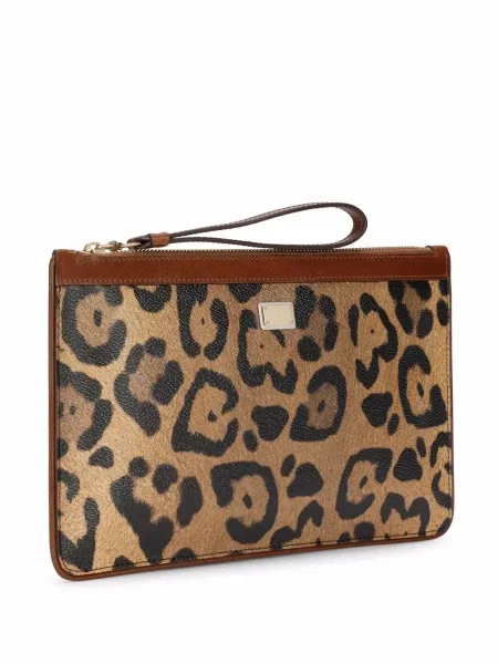 Torbica Dolce & Gabbana s printom s leopard uzorkom smeđa