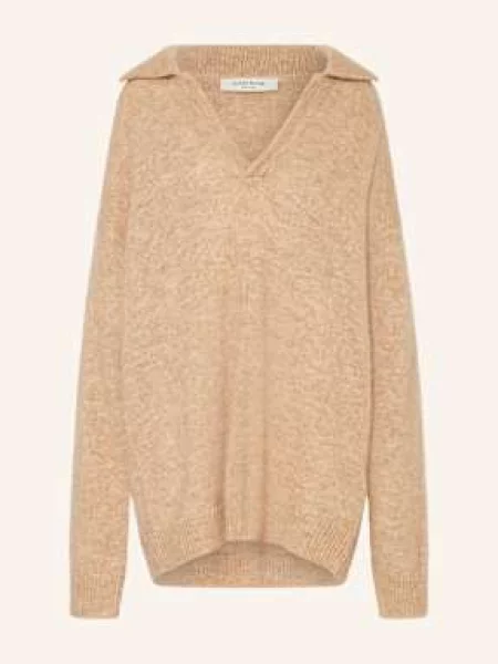 By Aylin Koenig Sweter Lian Z Dodatkiem Alpaki beige beżowy