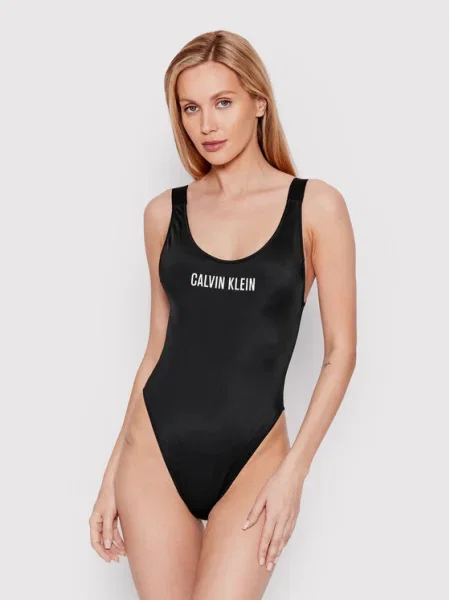 Calvin Klein Swimwear Costum de baie Scoop negru