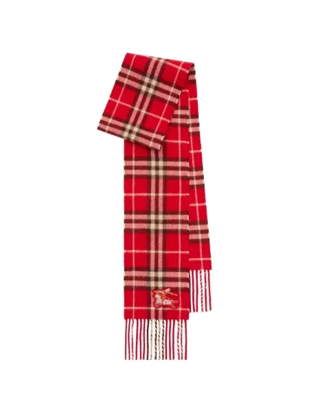 Καρό κασκόλ Burberry κόκκινο