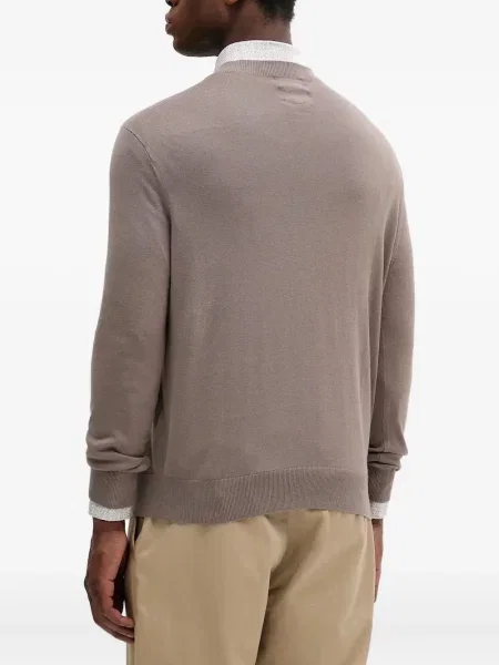 Pulover Armani Exchange cu broderie cu decolteu rotund