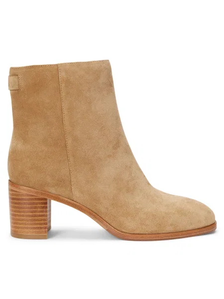 Велурени боти Lauren Ralph Lauren Cassie с дебел бежово