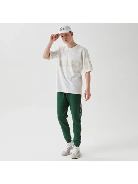 Футболка Lacoste с круглым вырезом белая
