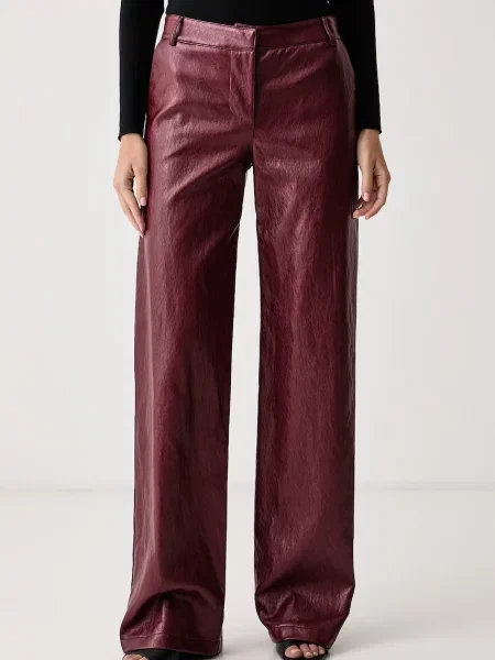 ERMANNO Firenze pantaloni pentru femei din imitație de piele