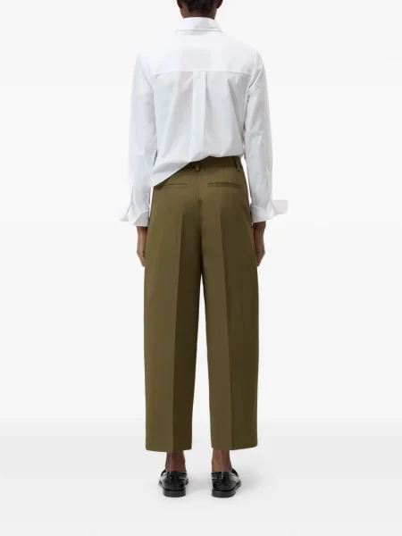 Pantaloni Closed plisate verde