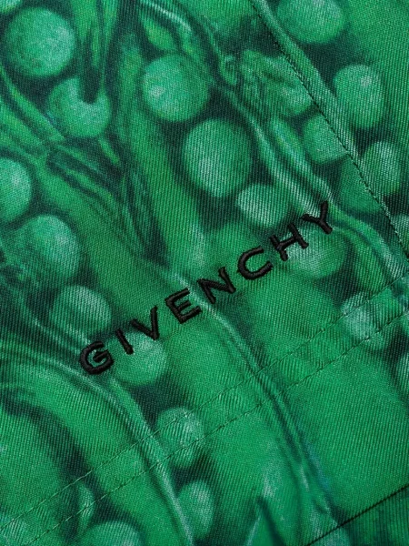 Pantaloni scurți Givenchy cu broderie verde