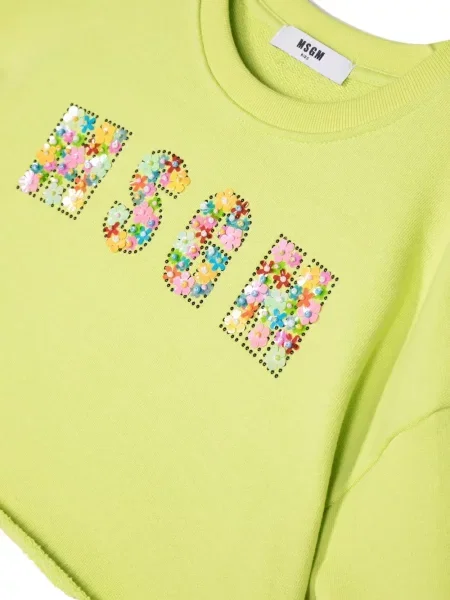 Bluza nierozpinana dziecięca Msgm zielona