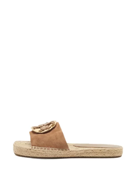 Sandale Tory Burch din piele de căprioară fără toc