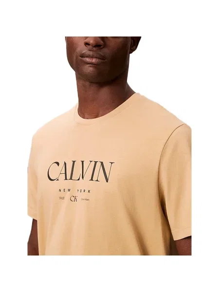 Tricou Calvin Klein Jeans bej