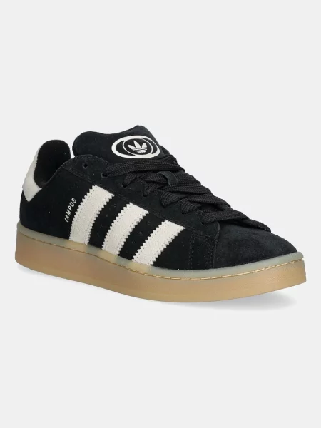 Superge iz semiša adidas Originals Campus črna