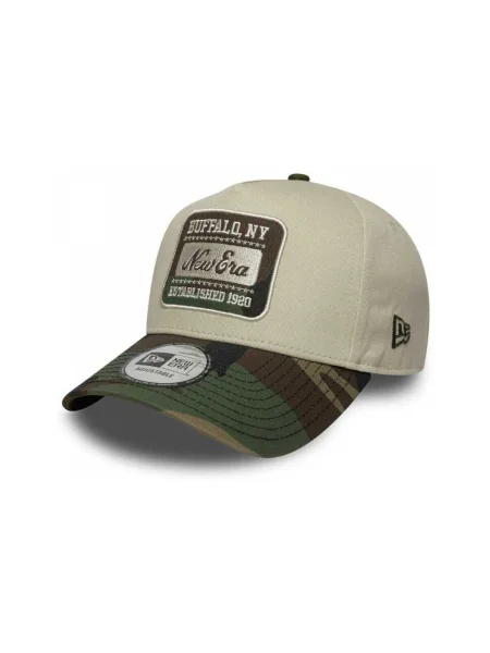 New Era Camo Patch E-Frame Adjustable Cap Cream Universal bej