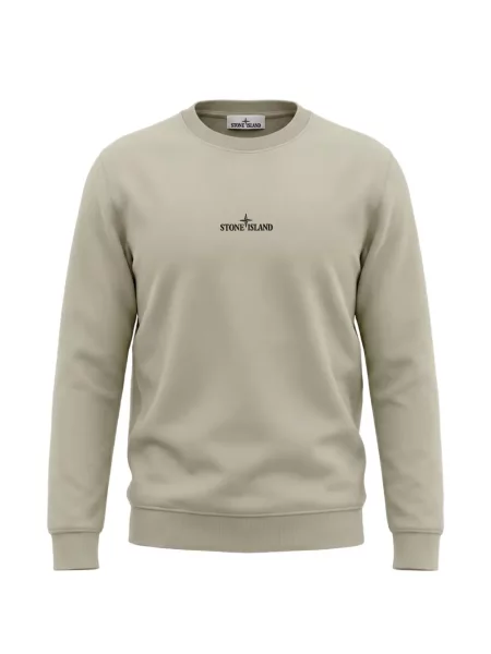 Hanorac crewneck Stone Island cu imagine cu decolteu rotund