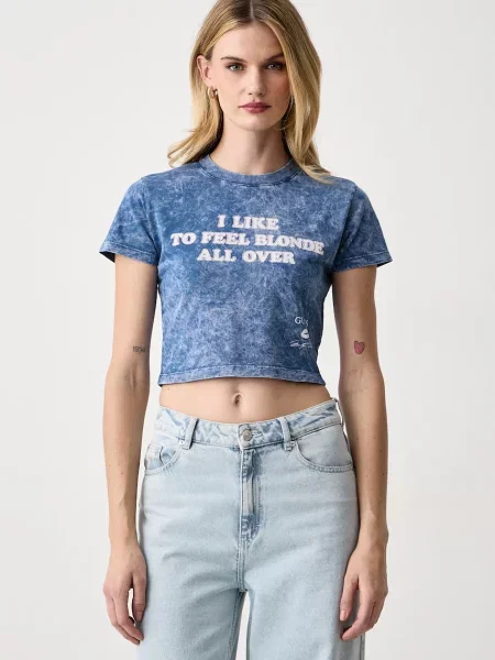 Guess T-shirt x MARILYN MONROE niebieska