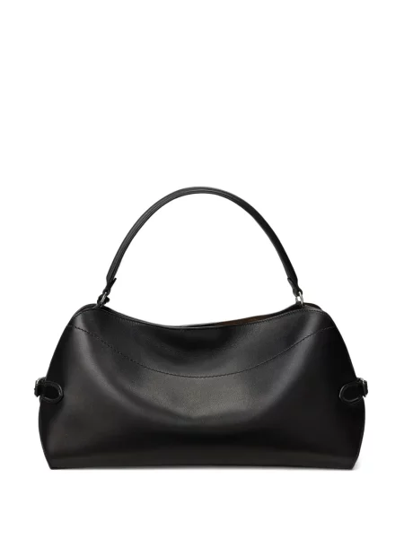 Geanta de piele Ralph Lauren Collection din piele negru