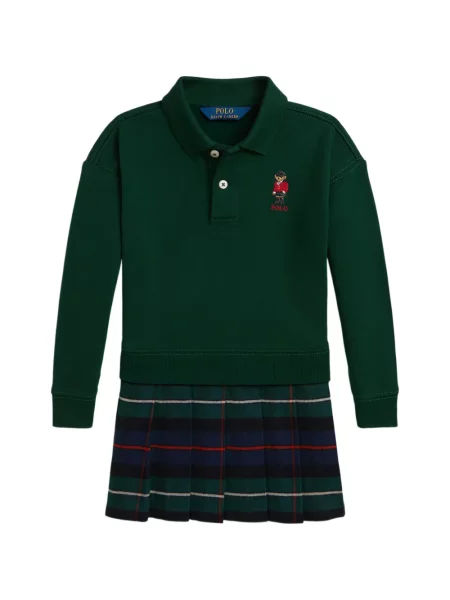 Dětské šaty Polo Ralph Lauren zelené