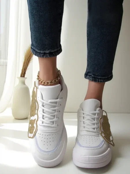 Sneakerși Resti alb