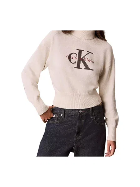 Pulover Calvin Klein Jeans bej