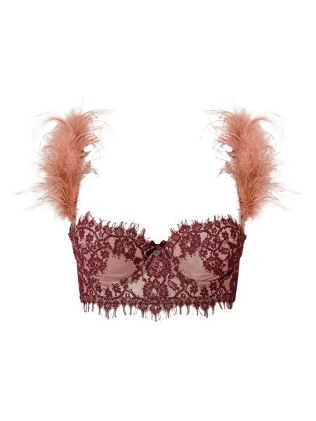 Sutien Twinset cu pene roz